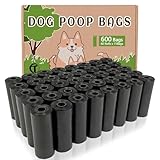 AiTodos® 600 Stück Hundekotbeutel, Schwarz, Geeignet zum Verlassen des Hauses,...