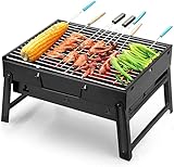 Uten Grill BBQ Portable Holzkohlegrills, Faltbare Grillwagen Outdoor Tischgrills...