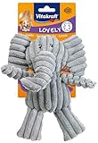 Vitakraft Safari Elefant, Spielzeug für Hunde, Hundespielzeug Kuscheltier, mit...