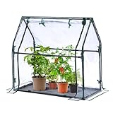 Ohuhu Mini Gewächshaus Zimmergewächshaus PVC Foliengewächshaus mit...