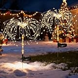 XRR Solarlampen für Außen Garten, 2 Stück 120 LED Solar Feuerwerk Licht 2...