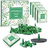 Citronella Räucherkegel 120 Kegel, Zitronengras Öl Natürliche, für Innen und...