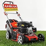HECHT 5-IN-1 Benzin Rasenmäher – leistungsstarker 4 Takt Eco Motor 4,4 kW...