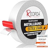 REORDA Metallband selbstklebend Weiß - Ideal für Tonies®-Figuren & -Regale -...