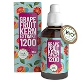Bio Grapefruitkernextrakt Tropfen - Hochdosiert, 1200mg Bioflavonoide auf 100ml...