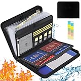 Dokumentenmappe a4, Feuerfeste dokumentenbox, Wasserfeste Dokumententasche mit...