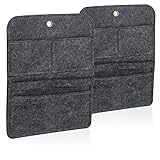 com-four® 2X Hängeregal - Praktischer Hängeorganizer aus Filz - Aufbewahrung...