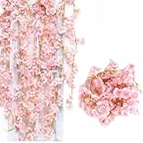 3 Stück 180cm Künstliche Kirschblüten Girlande Blumenranke,Künstliche...