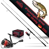 Paradox Fishing Firetiger Spinnrute mit Rolle I 2,7m 20-60g mit 4000 Rolle I...