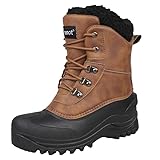 riemot Wasserdicht Schneestiefel Damen Herren,Warme Winterstiefel,Outdoor...