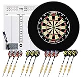 one80 professional perfection Dartscheibe mit Pfeilen, Profi Steeldartscheibe...