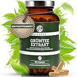 QIDOSHA® Grüntee Extrakt Kapseln entkoffeiniert mit 50% EGCG, 180 Stk, 700mg...