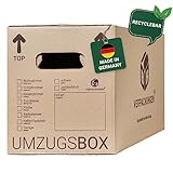 BB-Verpackungen 10 x Umzugskarton aus recycelter Pappe, sehr stabil mit...