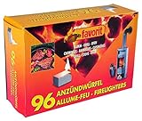 Alschuh Favorit Anzündwürfel weiß, 96 Stück - Kerosinbasierte Anzünder für...