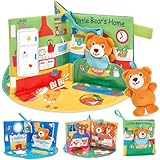 hahaland 3D Stoffbuch Baby Spielzeug ab 0 3 6 12 Monate,Frühpädagogik im...