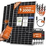 Solarway® Balkonkraftwerk 2000W komplett Steckdose - neuester 2000W...