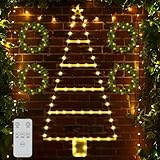 ZZQVIP LED Weihnachtsbaum Lichterkette, 8 Modi und Timer Batteriebetrieben...