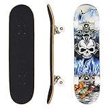 Hikole Skateboard, Komplettboard, Skateboard, Skateboard, Holz, 79 x 20 cm,...