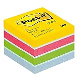 Post-it Mini Würfel, Ultrafarben, 51 x 51 mm, 400 Blatt - Selbstklebende...