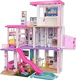 Barbie GRG93 - Traumvilla, dreistöckiges Puppenhaus (114 cm) mit Pool,...