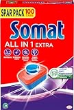 Somat All in 1 Extra Spülmaschinen Tabs (100 Tabs), Geschirrspül Tabs für...