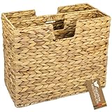 HMF Zeitungsständer, Zeitungskorb geflochten aus Wasserhyazinthe | 2 Fächer |...