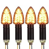 Justech 4x 15LED Mortoradblinker mit E-Mark IP65 Blinker Biegbar Bernstein Licht...