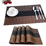 Fontic 6er Set Platzsets 30x45cm Platzdeckchen Rutschfest Abwaschbar Tischmatten...