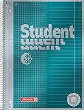 BRUNNEN Collegeblock Premium Student „DUO“ | A4, kariert/liniert, 80 Blatt,...