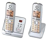 Panasonic KX-TG6722GS Duo Schnurlostelefon (4,6 cm (1,8 Zoll) Display,...