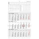 Zettler 3-Monatskalender groß 2026 – Wandkalender 30 × 49 cm, 3 Monate pro...