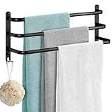 KingSaid Handtuchhalter 60CM Wand 3-Stöckig Handtuchstange mit Haken Wand...