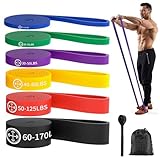 Fitness Bands, Resistance Bands Set of 6, Resistance Bands with Door Anchor,...