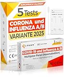 Adeste – Influenza oder Corona? 5x 2025 Corona Influenza Schnelltest Kombi....
