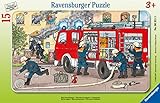 Ravensburger Kinderpuzzle - 06321 Mein Feuerwehrauto - Rahmenpuzzle für Kinder...