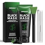 Mitesserentfernungsmaske, Aktivkohle Peel-Off Maskenset, Tiefenreinigung der...