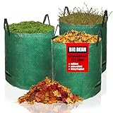 BigDean Gartensack XXL 272L - 3er Set - Laubsack mit extra robustem 150g/m²...