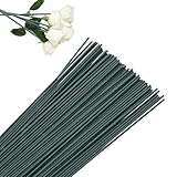 80 Stück Blumenstängel Draht, 2mm x 30cm Grün Lackierter Blumendraht,...