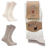 MOUNTREX Alpaka Socken, Wollsocken für Damen, Herren - Wintersocken,...