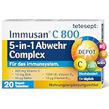 tetesept Immusan C 800 5-in-1 Depot Complex – 1 x 90 Tabletten (3...