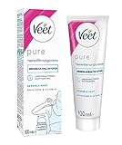 Veet PURE Haarentfernungscreme – Für sensible Haut geeignet – Anwendung...