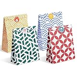 Parmedu Bunte Papiertüten für Geschenke: 48 mittelgroße Geschenktüten -...