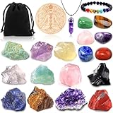 Purpledi Chakra-Stein-Set, Kristalle Heilsteine Set, 21PCS Chakra Steine Set,...