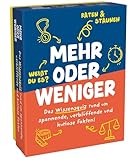 Mehr oder Weniger - Ratespiel ab 2 Personen - 110 Karten 320 Fragen - Spiel für...