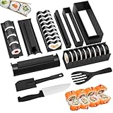 GLOSKIN Sushi Maker Set, 10 Artiker Sushi Kit mit Form, Reislöffel, Schaber und...
