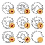 Gexinsely Plätzchen Ausstecher Set,9 Stück Linzer Keksausstecher...