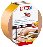 tesa Verlegeband extra stark klebend - Doppelseitiges Klebeband zum Verlegen von...