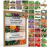 20er Gemüse Samen Set von Naturlie, 20 Sorten Premium Gemüse Saatgut im...