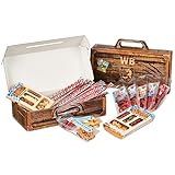 WURSTBARON® - Wurst Geschenk Koffer - mit 24 besondere Salami und Wurst Snacks...