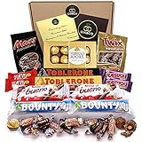 Süßigkeiten-Geschenkbox mit +20 Pralinen Ferrero Rocher, Toblerone, Kinder...
